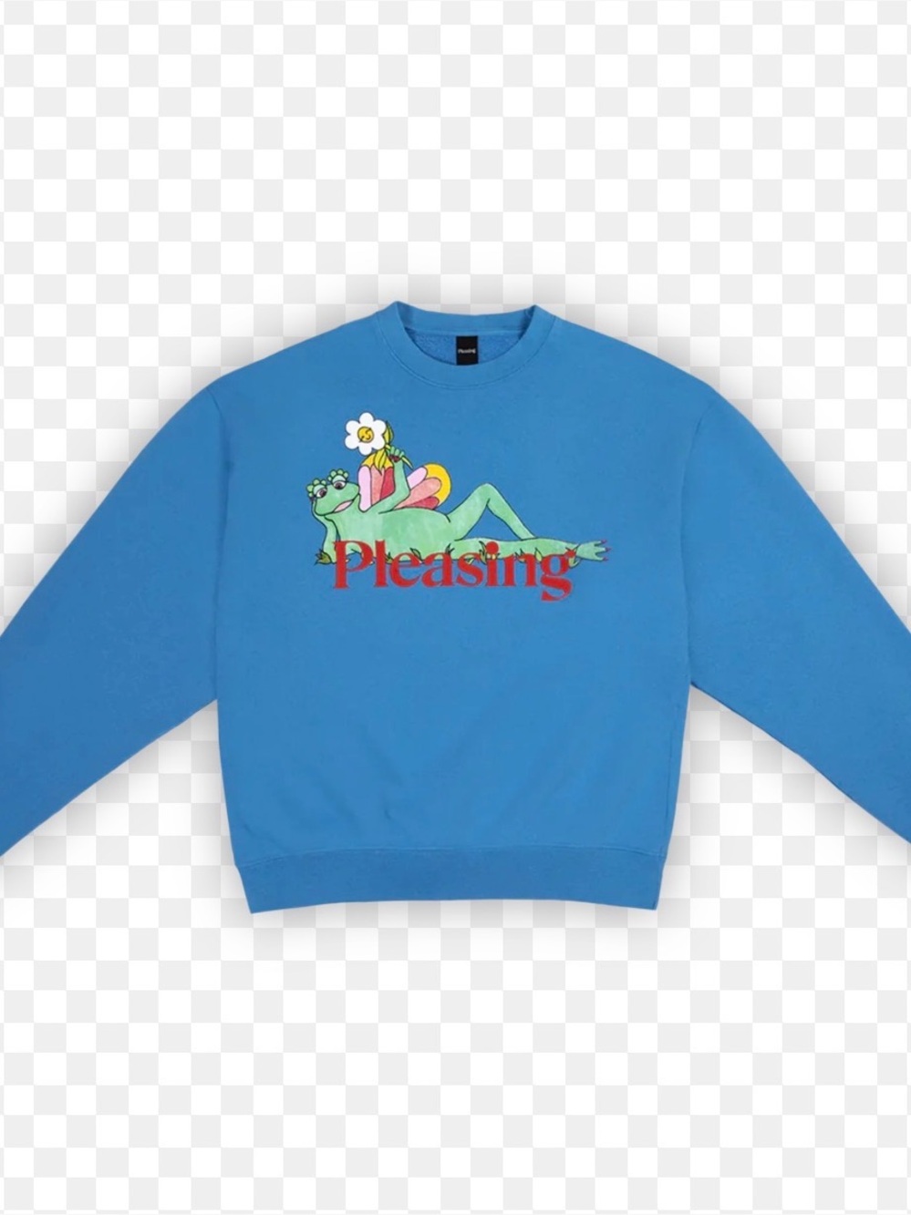 Harry Styles The Pleasing Frog Crewneck in Sky Blue